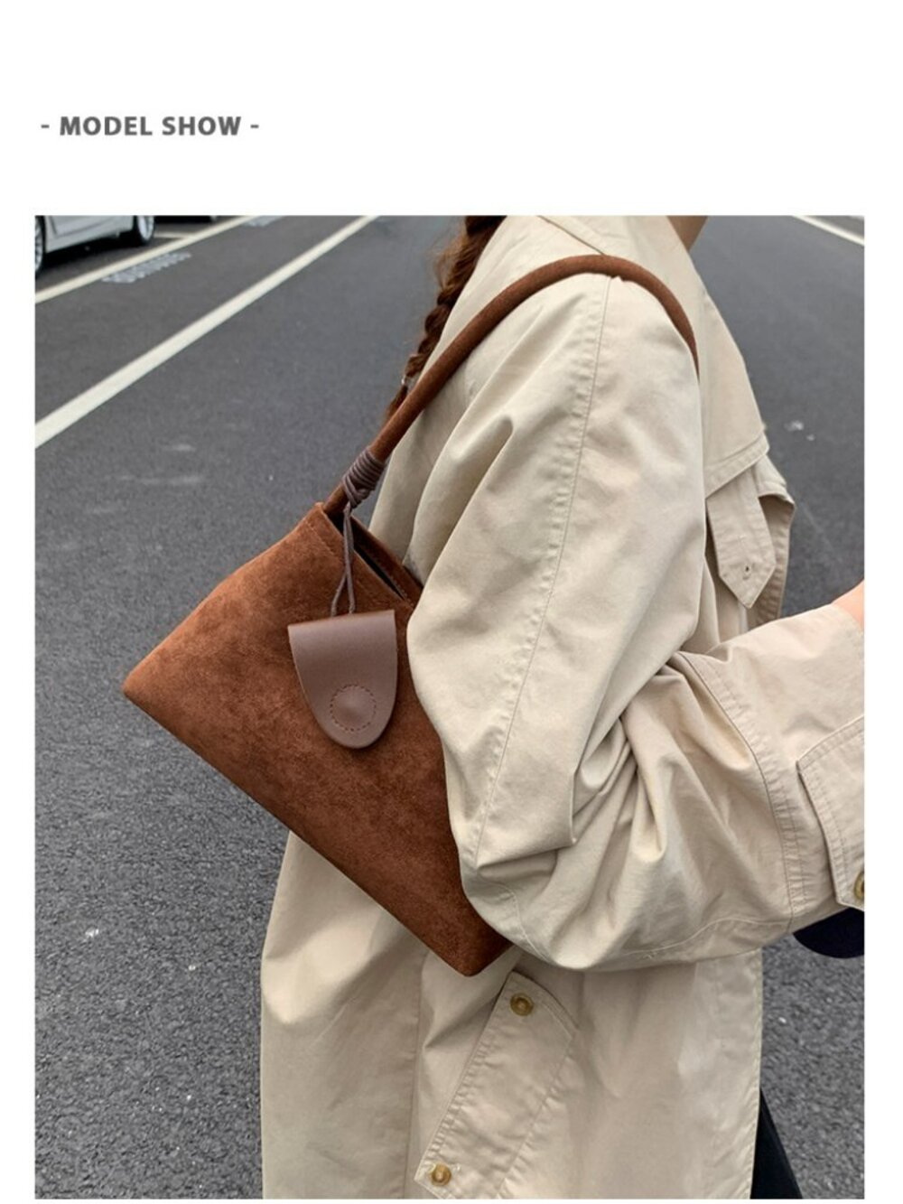 Minimalist Hobo Shoulder Bag | Everyday Faux Leather Tote - Picture 13 of 16